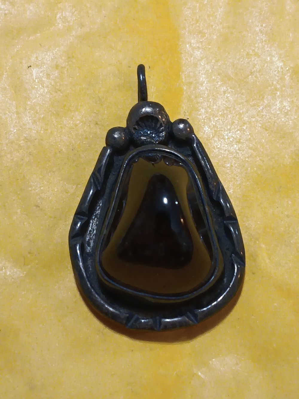 Smokey Quartz Navajo Style Native American Unsigned Pendant Unisex Tested
